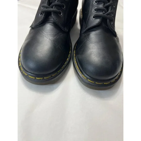 Dr Martens 1460 Black Leather 8-Eye Boots Mens 9 Womens 10 AirWair Sole 42 - Picture 7 of 10